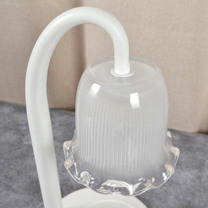 Contemporary Scandinavian Flower-Shaped Iron Glass 1-Light Aroma Melt Wax Table Lamp For Bedroom