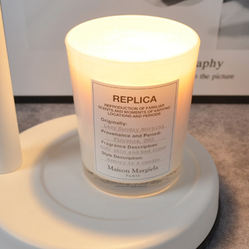 Contemporary Scandinavian Flower-Shaped Iron Glass 1-Light Aroma Melt Wax Table Lamp For Bedroom