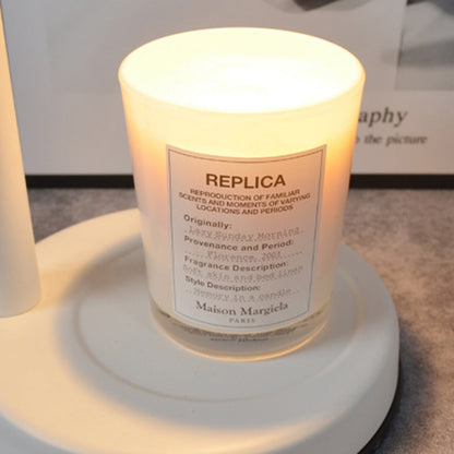 Contemporary Scandinavian Flower-Shaped Iron Glass 1-Light Aroma Melt Wax Table Lamp For Bedroom