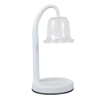 Contemporary Scandinavian Flower-Shaped Iron Glass 1-Light Aroma Melt Wax Table Lamp For Bedroom