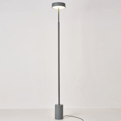 Contemporary Scandinavian Round Iron LED Standing Floor Lamp For Bedroom