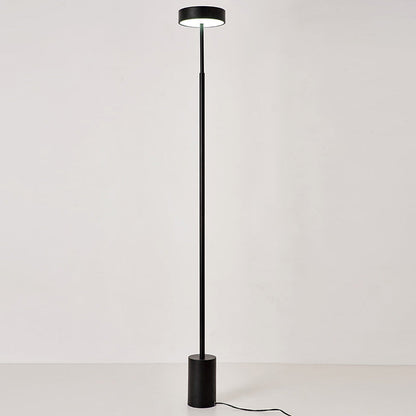Contemporary Scandinavian Round Iron LED Standing Floor Lamp For Bedroom