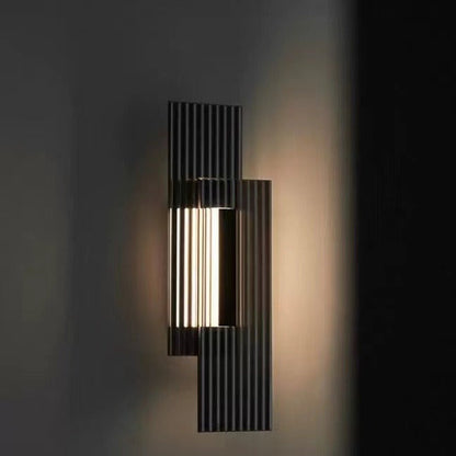 Modern Art Deco Rectangular Vertical Strip Iron LED Wall Sconce Lamp For Bedroom