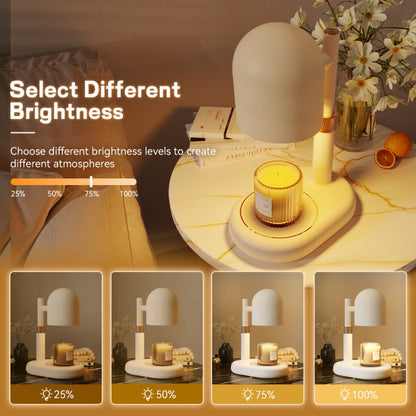 Modern Minimalist Cylindrical Iron 1-Light Aroma Melt Wax Table Lamp For Bedroom