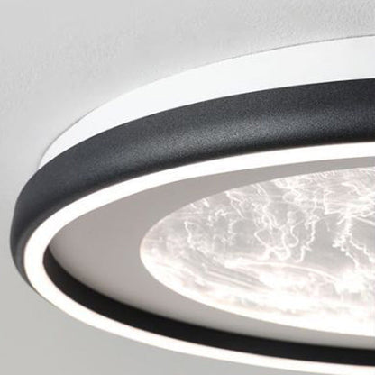 Modern Minimalist Round Cloud Iron Acrylic LED Flush Mount Ceiling Light For Bedroom