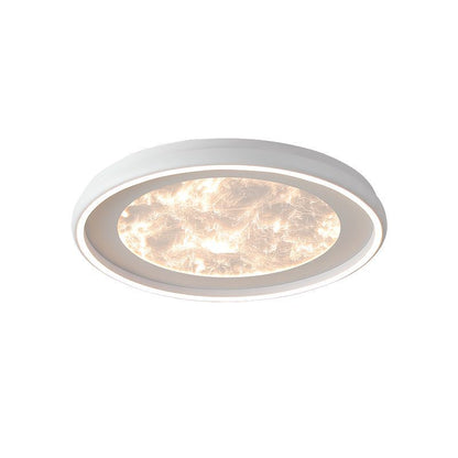 Modern Minimalist Round Cloud Iron Acrylic LED Flush Mount Ceiling Light For Bedroom