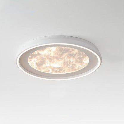 Modern Minimalist Round Cloud Iron Acrylic LED Flush Mount Ceiling Light For Bedroom