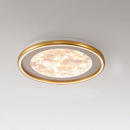 Modern Minimalist Round Cloud Iron Acrylic LED Flush Mount Ceiling Light For Bedroom