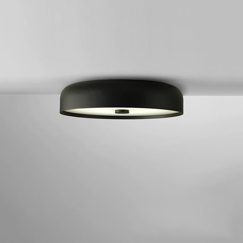 寝室用コンテンポラリースカンジナビア風パイシェイプアイアンアクリルLEDフラッシュマウントシーリングライト