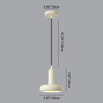 Modern Minimalist Inverted T-Shape Iron 1-Light Pendant Light For Bedroom