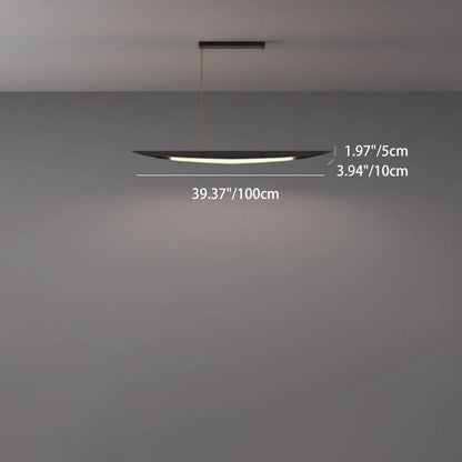 Contemporary Creative Leaf-Shaped All-Copper Acrylic LED Island Light Chandelier For Dining Room