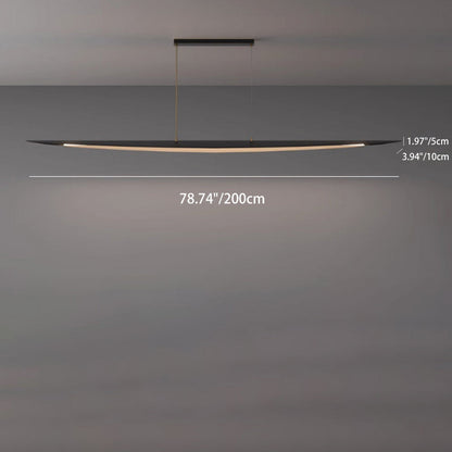 Contemporary Creative Leaf-Shaped All-Copper Acrylic LED Island Light Chandelier For Dining Room