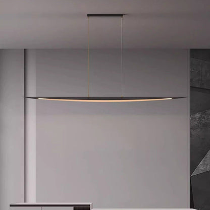 Contemporary Creative Leaf-Shaped All-Copper Acrylic LED Island Light Chandelier For Dining Room