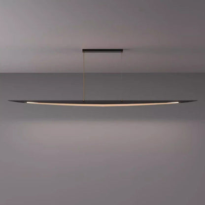 Contemporary Creative Leaf-Shaped All-Copper Acrylic LED Island Light Chandelier For Dining Room