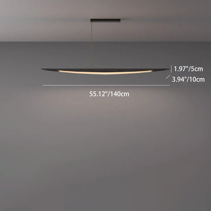 Contemporary Creative Leaf-Shaped All-Copper Acrylic LED Island Light Chandelier For Dining Room