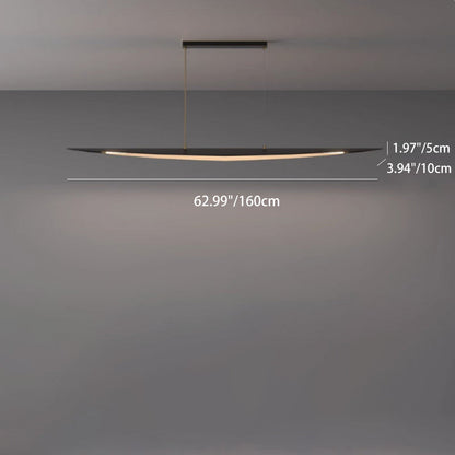Contemporary Creative Leaf-Shaped All-Copper Acrylic LED Island Light Chandelier For Dining Room