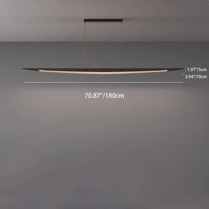 Contemporary Creative Leaf-Shaped All-Copper Acrylic LED Island Light Chandelier For Dining Room