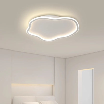 Modern Minimalist Cloud-Shaped Iron Acrylic LED Flush Mount Ceiling Light For Bedroom