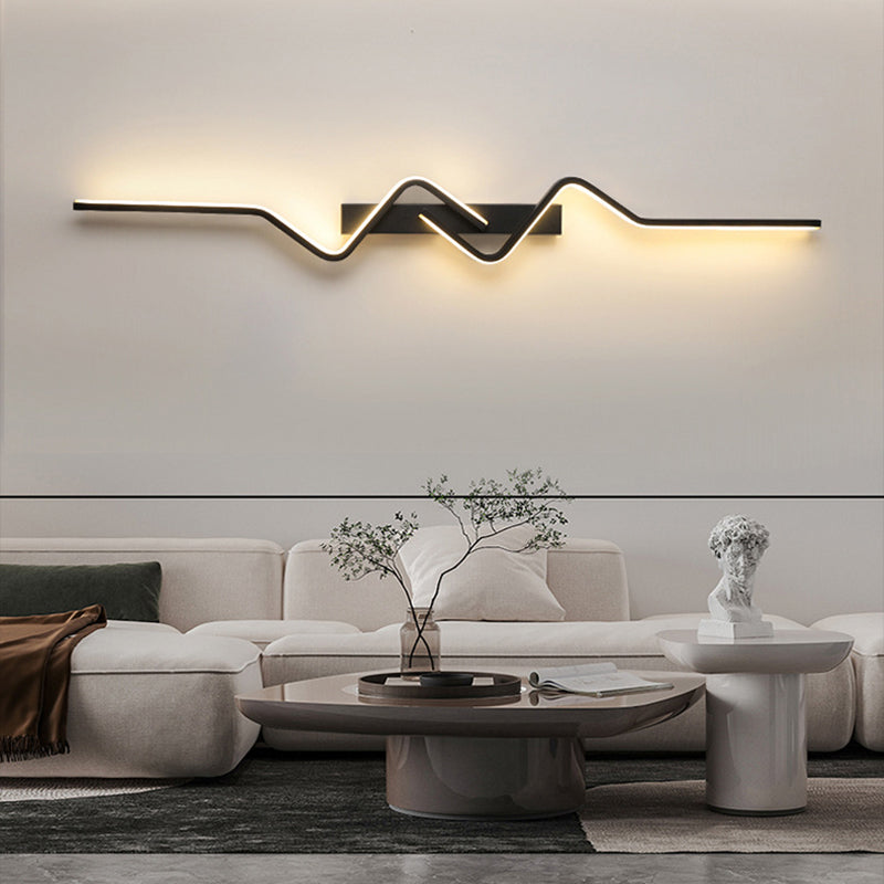 مصباح حائط LED بتصميم عصري بسيط، مصنوع من الألومنيوم والبولي فينيل كلوريد والحديد والسيليكون، لغرفة النوم 