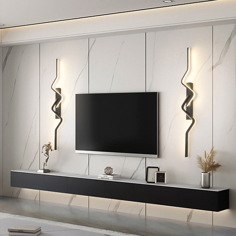 مصباح حائط LED بتصميم عصري بسيط، مصنوع من الألومنيوم والبولي فينيل كلوريد والحديد والسيليكون، لغرفة النوم 