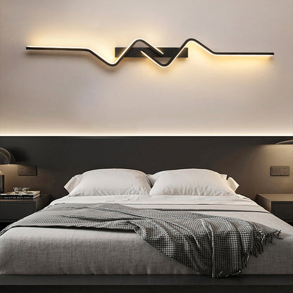 مصباح حائط LED بتصميم عصري بسيط، مصنوع من الألومنيوم والبولي فينيل كلوريد والحديد والسيليكون، لغرفة النوم 