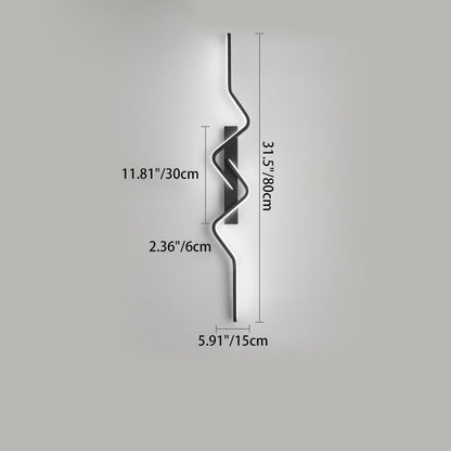 مصباح حائط LED بتصميم عصري بسيط، مصنوع من الألومنيوم والبولي فينيل كلوريد والحديد والسيليكون، لغرفة النوم 