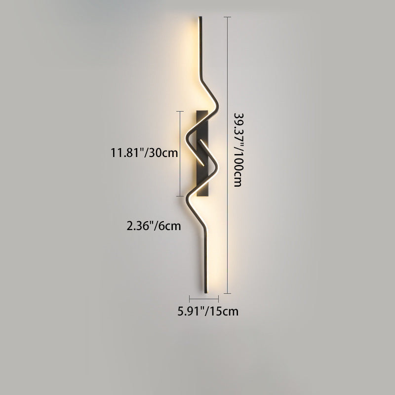 مصباح حائط LED بتصميم عصري بسيط، مصنوع من الألومنيوم والبولي فينيل كلوريد والحديد والسيليكون، لغرفة النوم 