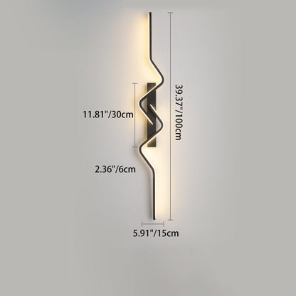 مصباح حائط LED بتصميم عصري بسيط، مصنوع من الألومنيوم والبولي فينيل كلوريد والحديد والسيليكون، لغرفة النوم 