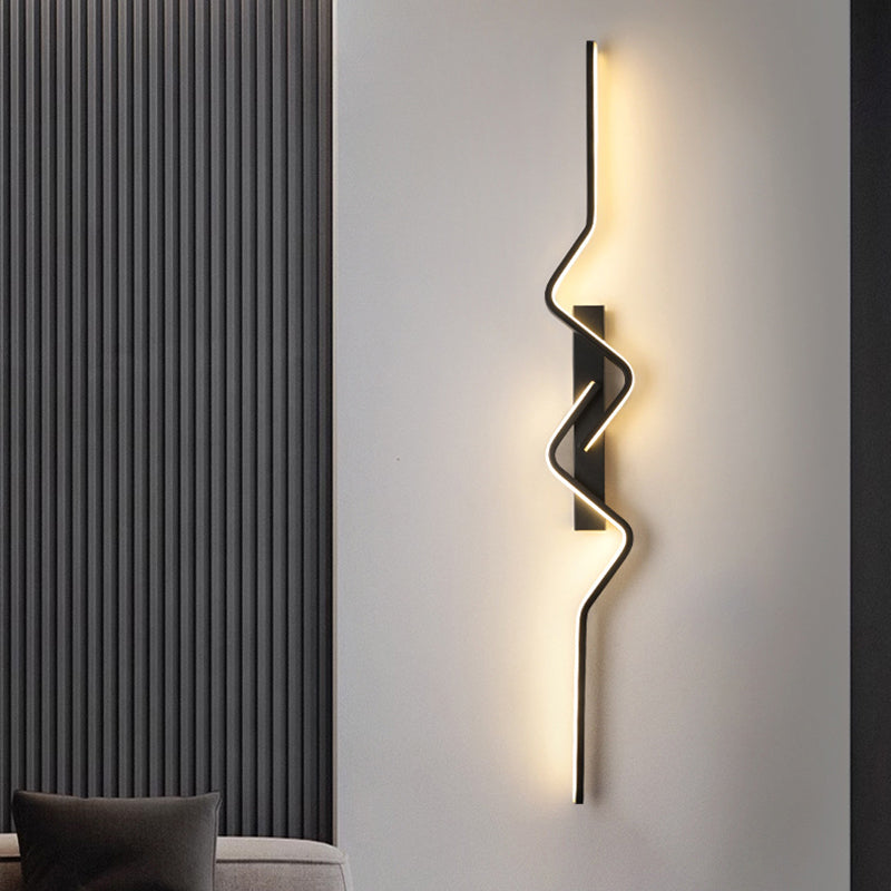 مصباح حائط LED بتصميم عصري بسيط، مصنوع من الألومنيوم والبولي فينيل كلوريد والحديد والسيليكون، لغرفة النوم 