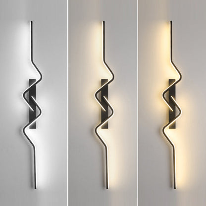 مصباح حائط LED بتصميم عصري بسيط، مصنوع من الألومنيوم والبولي فينيل كلوريد والحديد والسيليكون، لغرفة النوم 