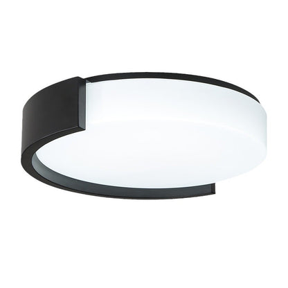 Modern Minimalist Cylindrical Iron Acrylic LED Flush Mount Ceiling Light For Bedroom