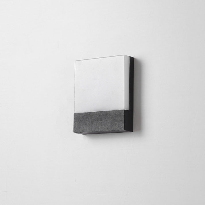 Modern Minimalist Outdoor Waterproof Rectangular Iron Acrylic LED Wall Scone Lamp For Garden
