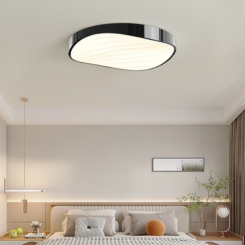 Modern Minimalist Cylindrical Rectangular Iron Acrylic LED Flush Mount Ceiling Light For Bedroom