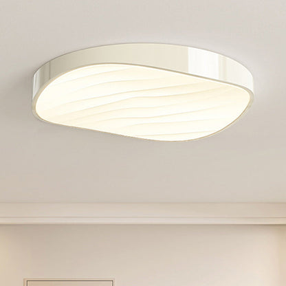 Modern Minimalist Cylindrical Rectangular Iron Acrylic LED Flush Mount Ceiling Light For Bedroom