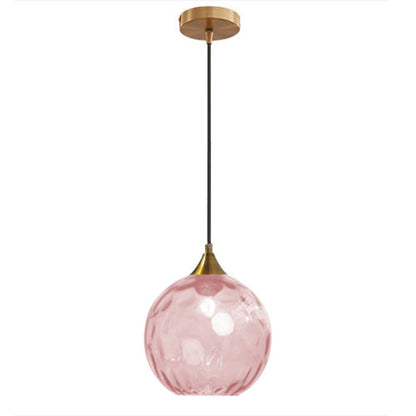 Modern Minimalist Spherical Round Iron Glass 1-Light Pendant Light For Dining Room
