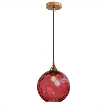 Modern Minimalist Spherical Round Iron Glass 1-Light Pendant Light For Dining Room