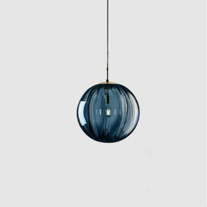 Modern Minimalist Spherical Round Iron Glass 1-Light Pendant Light For Dining Room