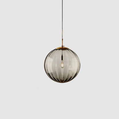 Modern Minimalist Spherical Round Iron Glass 1-Light Pendant Light For Dining Room