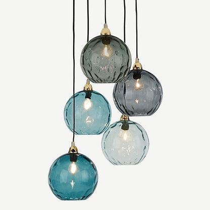 Modern Minimalist Spherical Round Iron Glass 1-Light Pendant Light For Dining Room