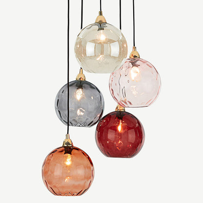 Modern Minimalist Spherical Round Iron Glass 1-Light Pendant Light For Dining Room