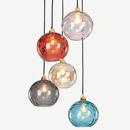 Modern Minimalist Spherical Round Iron Glass 1-Light Pendant Light For Dining Room