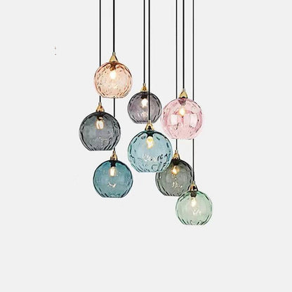 Modern Minimalist Spherical Round Iron Glass 1-Light Pendant Light For Dining Room