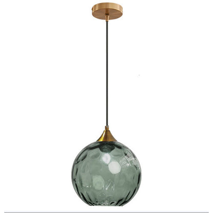 Modern Minimalist Spherical Round Iron Glass 1-Light Pendant Light For Dining Room