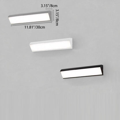 Modern Minimalist Waterproof Outdoor Square Aluminum Acrylic LED Wall Scone Lamp For Outdoor Patio