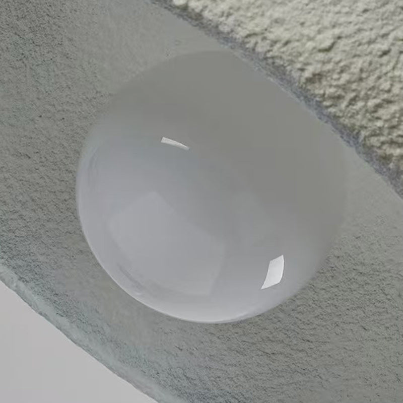 Modern Minimalist Cylindrical Round Resin Glass 1-Light Pendant Light For Dining Room