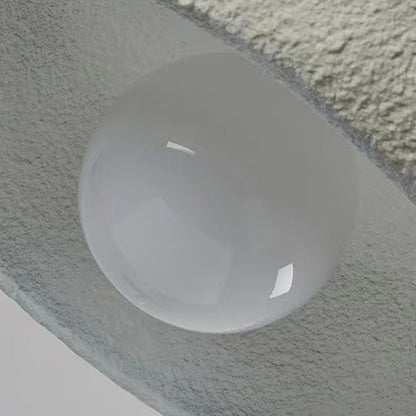 Modern Minimalist Cylindrical Round Resin Glass 1-Light Pendant Light For Dining Room
