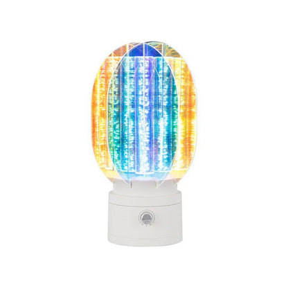 Contemporary Creative Cylindrical Aluminum Acrylic LED Table Lamp For Bedroom