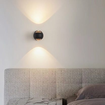 مصباح حائط LED دائري من الألومنيوم والحديد بتصميم عصري بسيط لغرفة المعيشة 