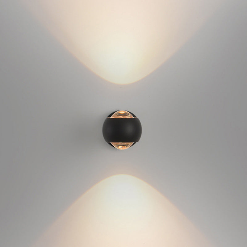 مصباح حائط LED دائري من الألومنيوم والحديد بتصميم عصري بسيط لغرفة المعيشة 