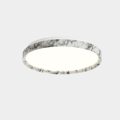 Modern Minimalist Round Cylindrical Iron Acrylic LED Flush Mount Ceiling Light For Bedroom